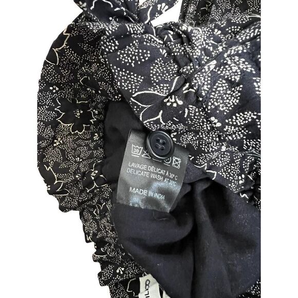 𝅺isabel Marant Etoile Pants 100% Cotton Black‎ Floral Size 38 (FR), M (US) - Picture 8 of 12